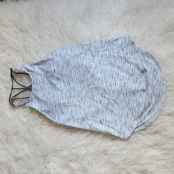 Lululemon Free To Be Serene Tank Tiger Space Dye Black White / Deep Coal - Picture 2 of 9